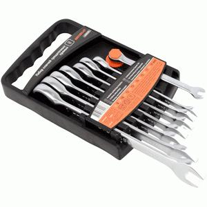 Set di chiavi combinate diritte a cricchetto