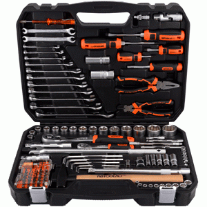 Set di utensili professionali 110 pr. 1/4 "DR 1/2 "DR