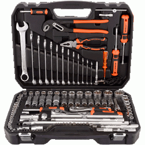 Set di utensili professionali 123 pezzi. 1/4 "DR 1/2 "DR