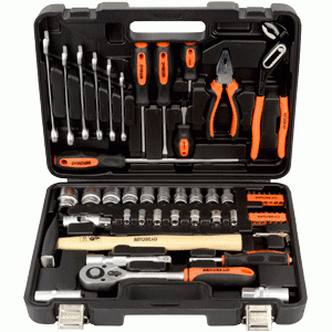Set di utensili per autoveicoli 56 pezzi. 1/4 "DR 1/2 "DR