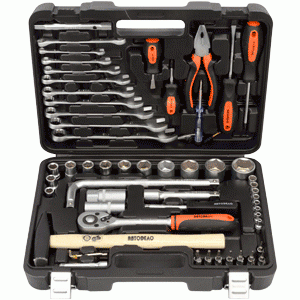 Set di utensili per autoveicoli 64 pezzi. 1/4 "DR 1/2 "DR