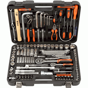 Set di utensili per autoveicoli 141 pezzi. 1/4 "DR 3/8 "DR 1/2 "DR