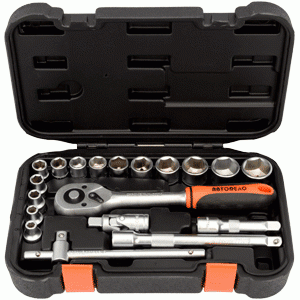 Set di utensili 19 pezzi. 3/8 "DR