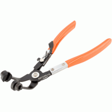 Pinza curva per morsetti autobloccanti