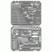Set di utensili professionali 110 pr. 1/4 "DR 1/2 "DR