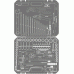 Set di utensili professionali 123 pezzi. 1/4 "DR 1/2 "DR