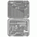 Set di utensili professionali 123 pezzi. 1/4 "DR 1/2 "DR
